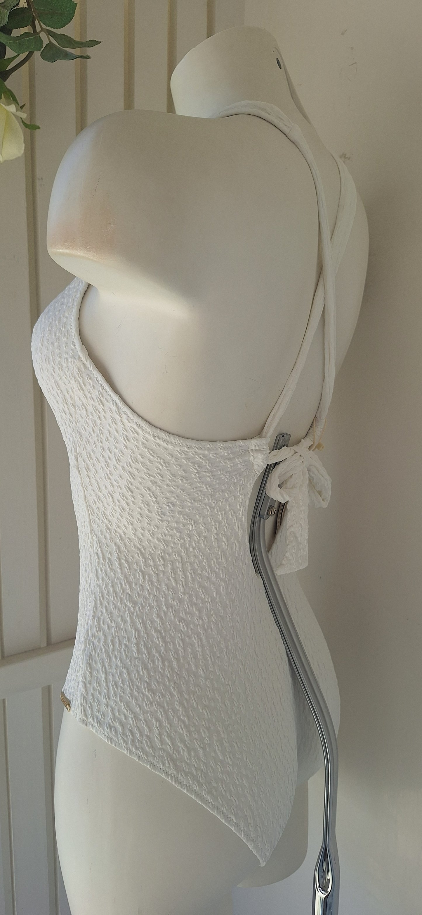 Jacquard white swimsuit