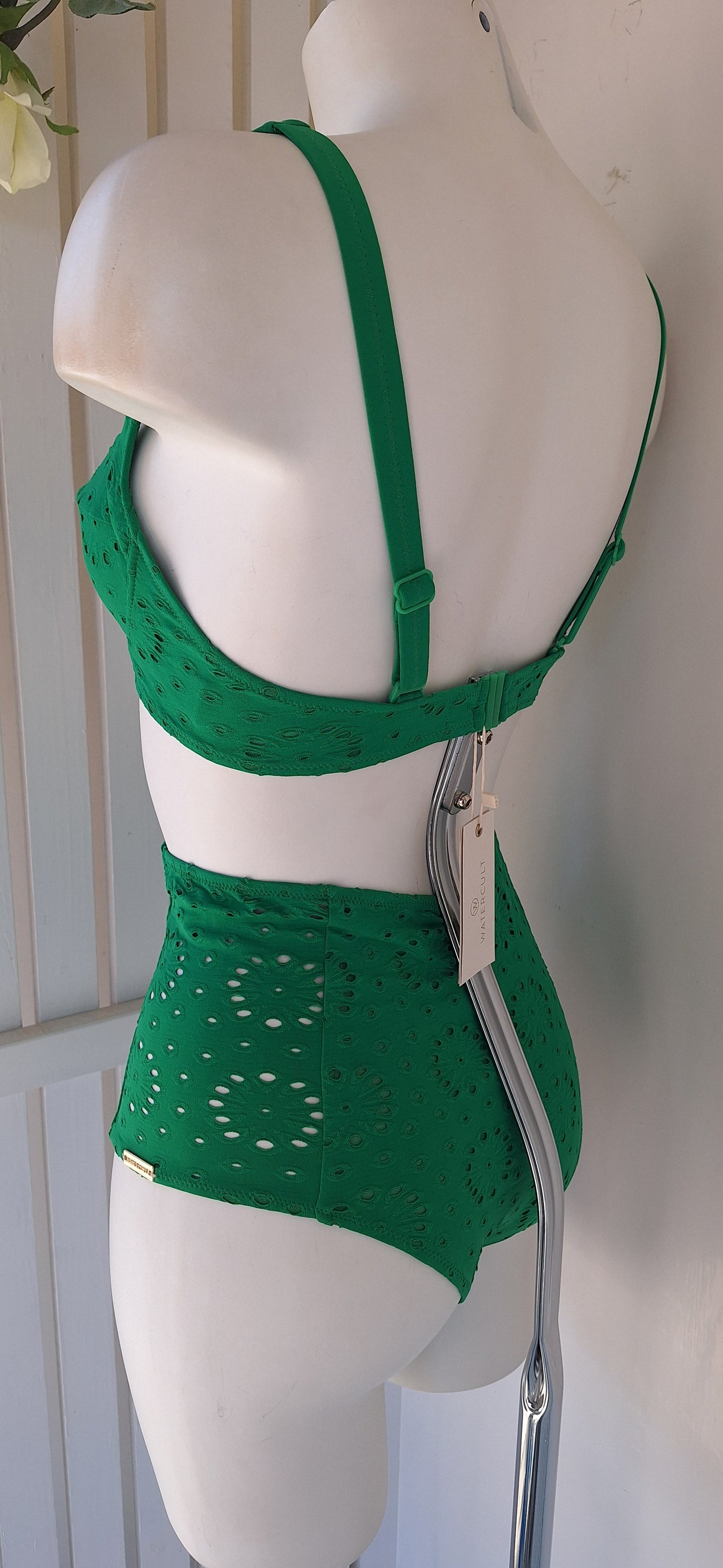 Green high waist bikini set