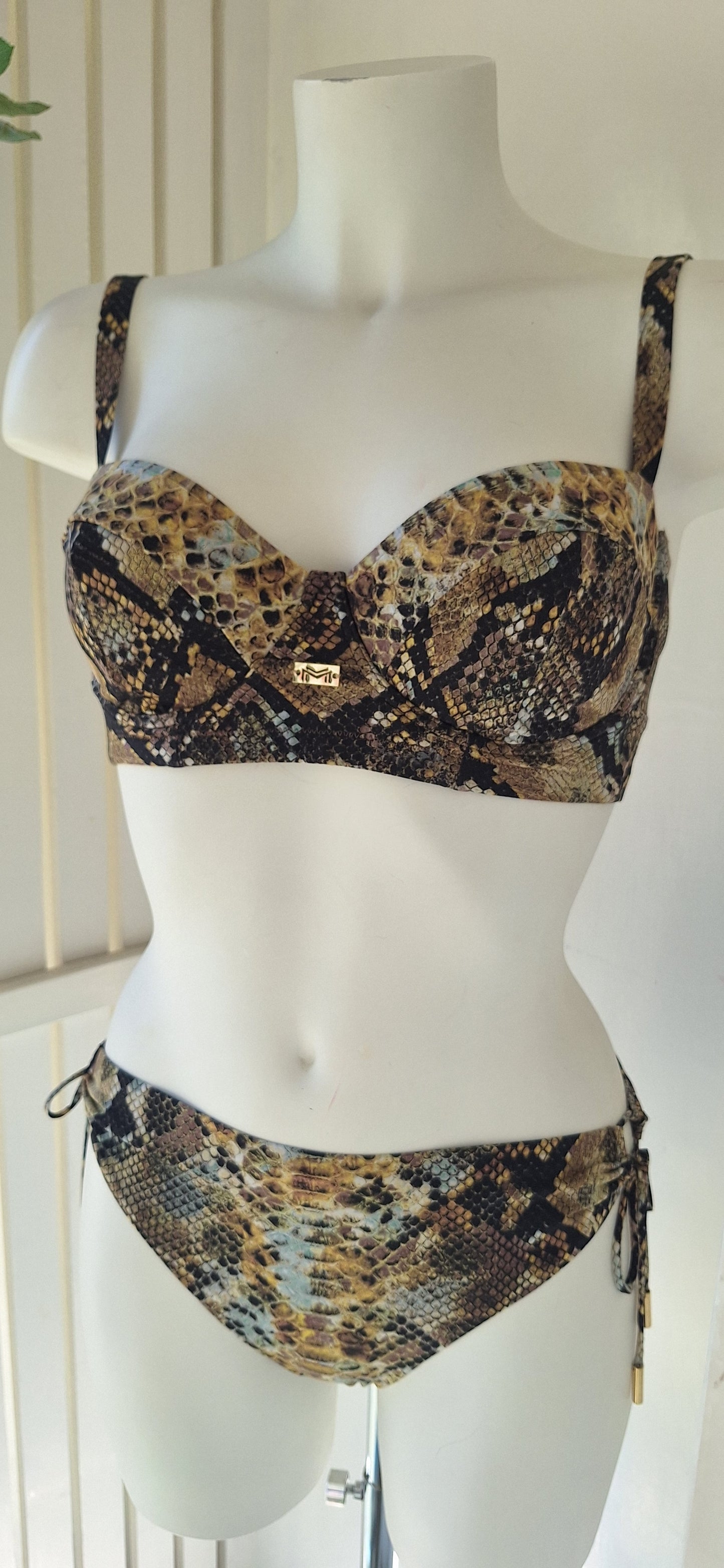 Snake print bikini set