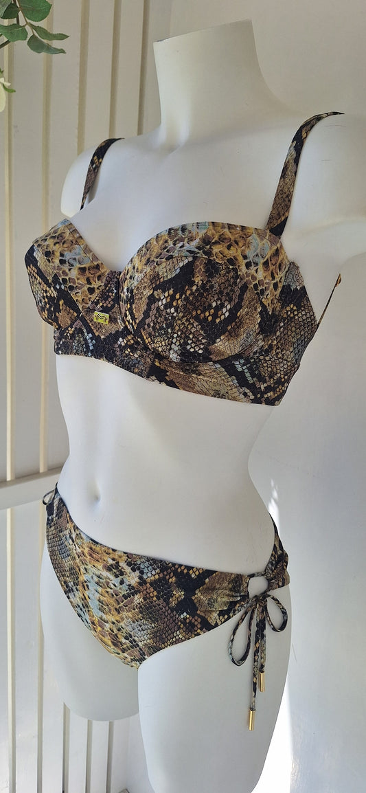 Snake print bikini set