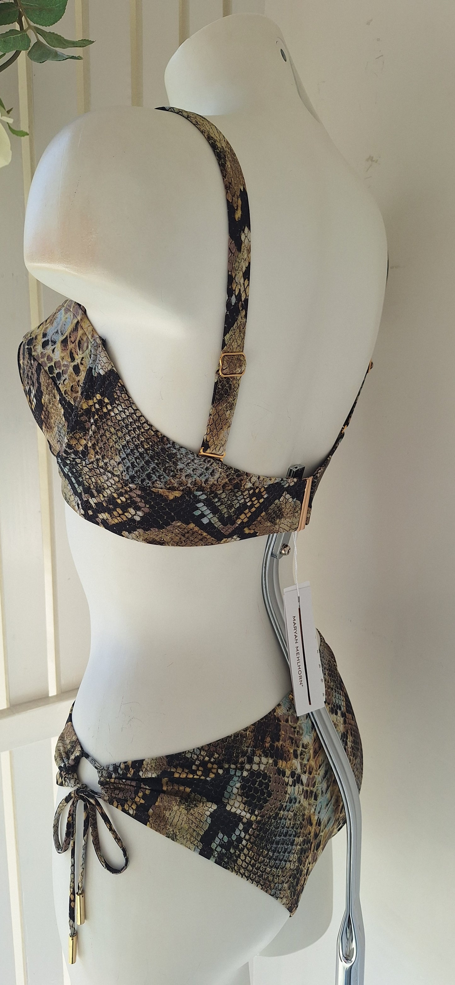 Snake print bikini set