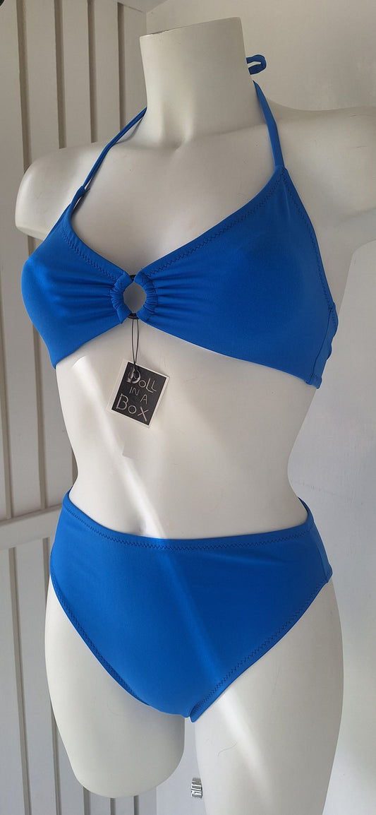 Blue halterneck bikini
